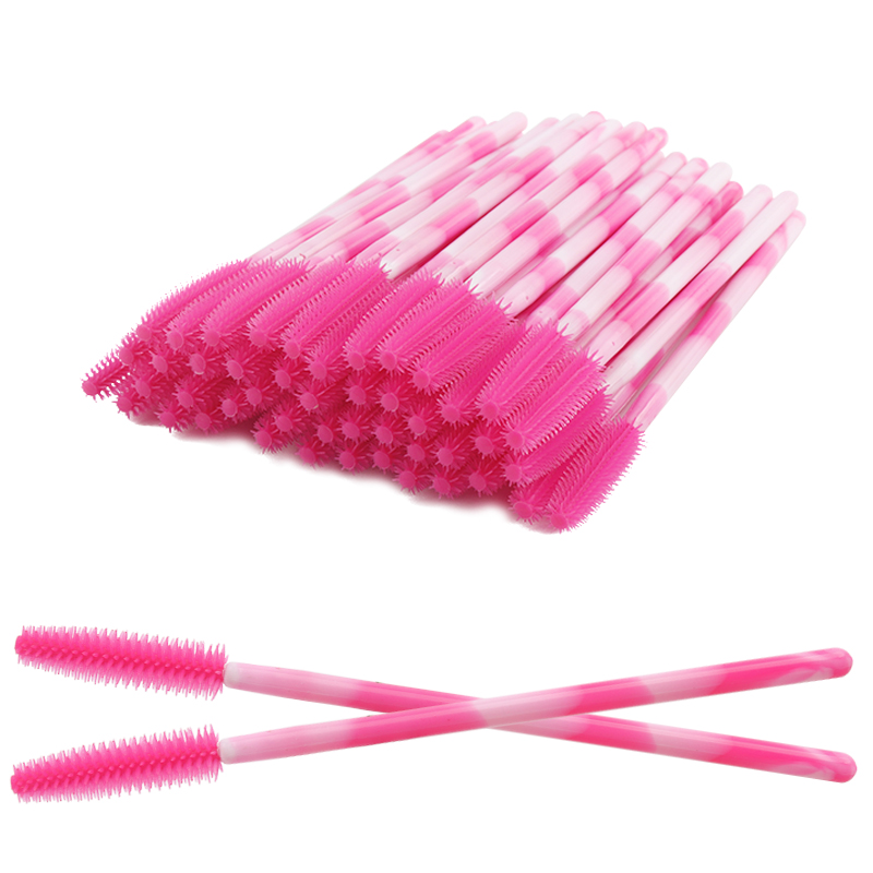 Eyelash Extension Vendor - 50/100 szt. Jednorazowe silikonowe szczoteczki do