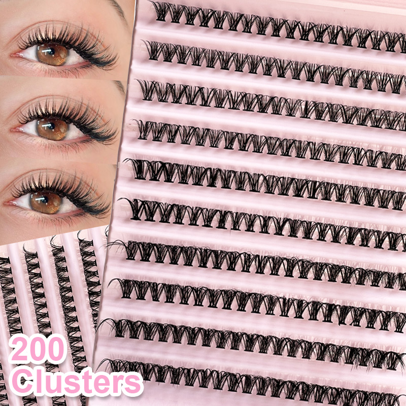 Eyelash Extension Natural Look - Rzęsy pojedyncze, kępki rzęs 8-16mm, 200