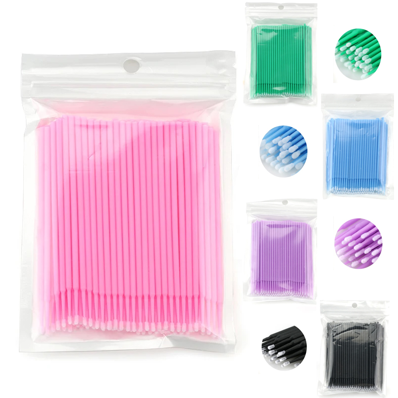 Micro Brush Applicator - 50/100 szt. Jednorazowe mikro szczotki przedłużanie