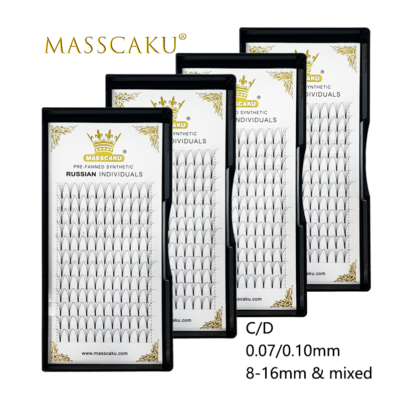Eyelash Extension Mega Volume - Hurtownia: 12 rzędów, gotowe kępki rzęs