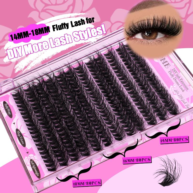 Eyelash Extension Volume Lashes - Zestaw rzęs w kępkach Volume D