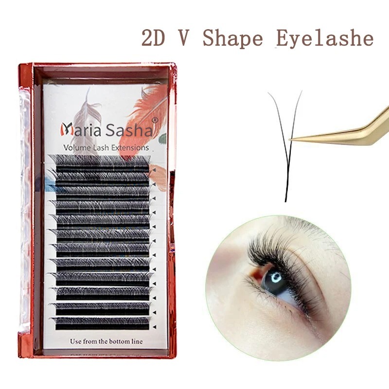 Eyelash Extensions Classic - MARIA 2D Y Shape Eyelashes Hand