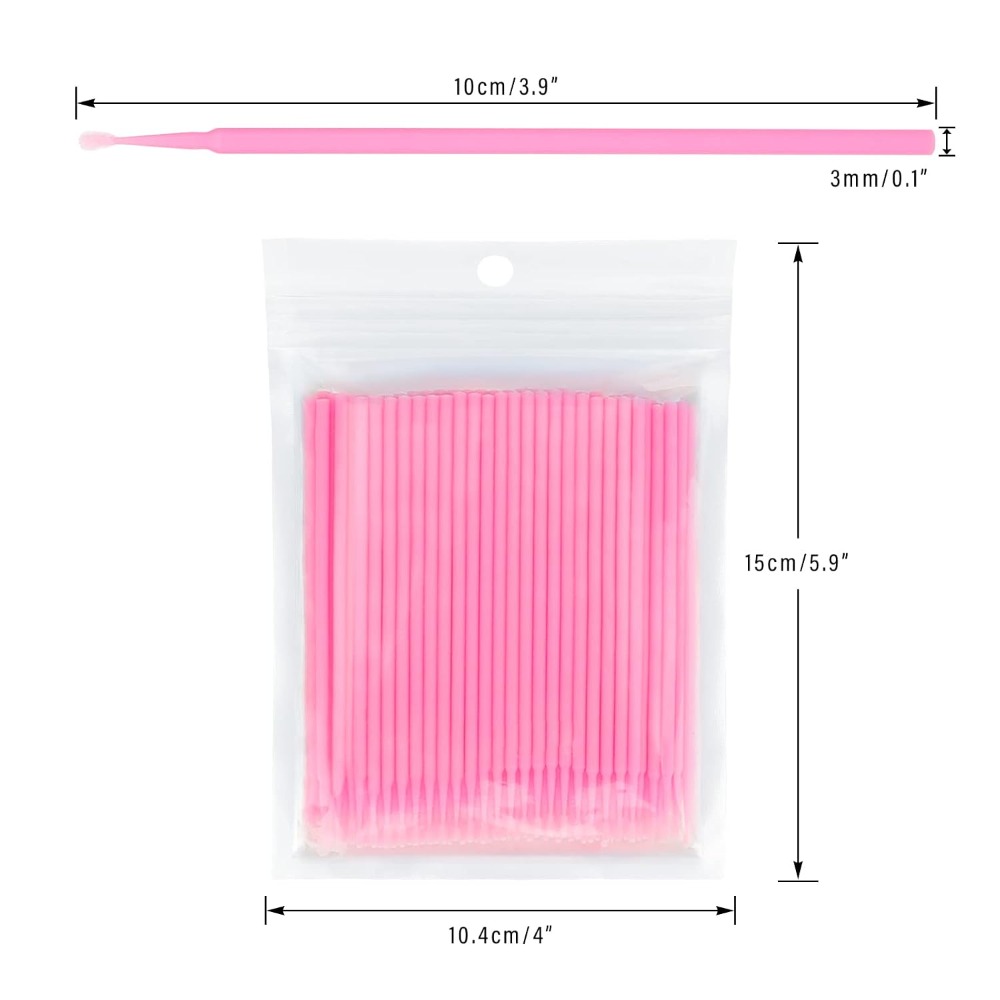 Micro Brush Applicator - 500 sztuk jednorazowych mikro-wacików z bawełny,