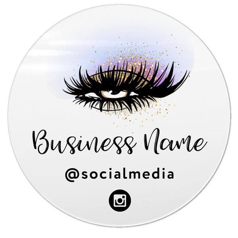 Eyelash Extension Logo Design - Naklejka z logo do przedłużania rzęs,