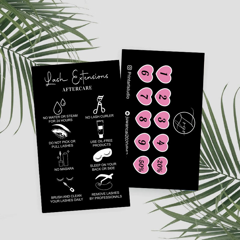 Niestandardowe karty lojalnośc – Eyelash Extension Logo Design recenzja i cena